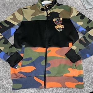Bkys Camo Mens Zip Up Top Medium